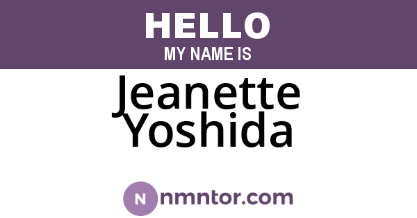 Jeanette Yoshida