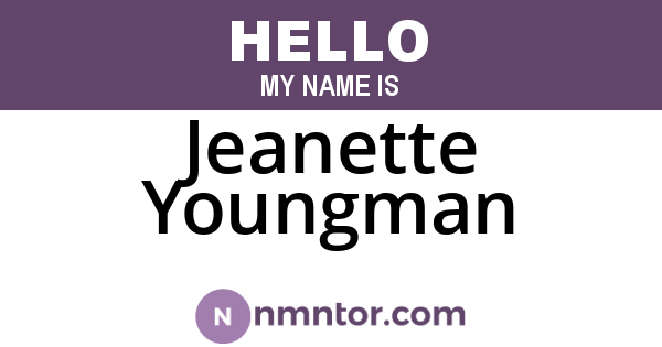 Jeanette Youngman