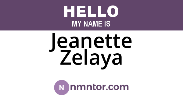 Jeanette Zelaya