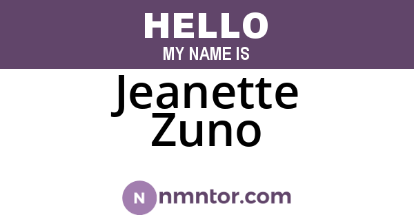 Jeanette Zuno