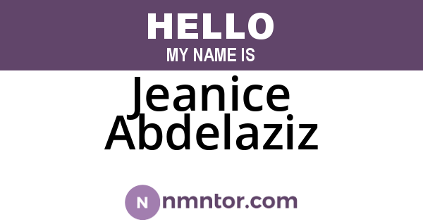 Jeanice Abdelaziz