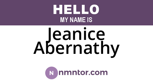 Jeanice Abernathy