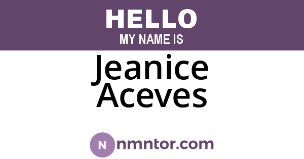 Jeanice Aceves