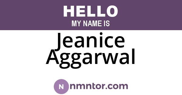 Jeanice Aggarwal