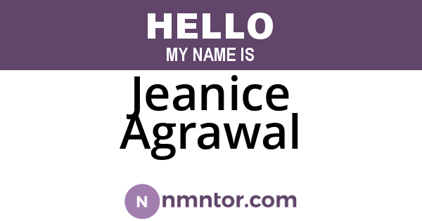 Jeanice Agrawal