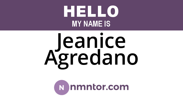 Jeanice Agredano