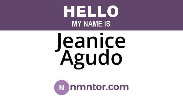 Jeanice Agudo