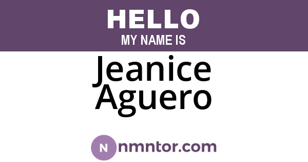 Jeanice Aguero