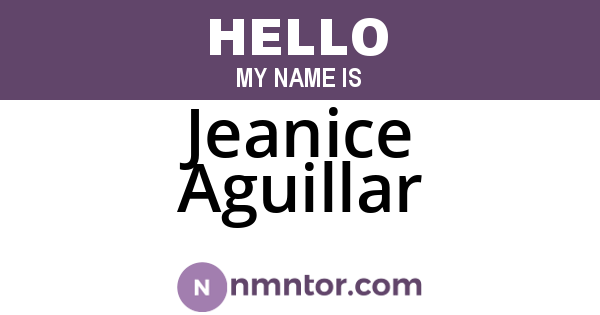 Jeanice Aguillar