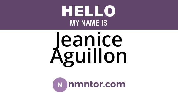 Jeanice Aguillon