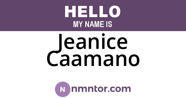 Jeanice Caamano