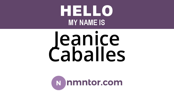 Jeanice Caballes