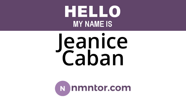 Jeanice Caban