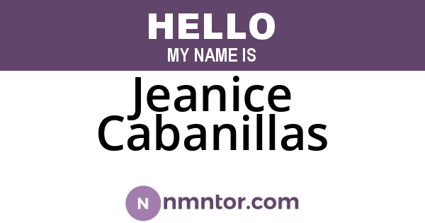 Jeanice Cabanillas