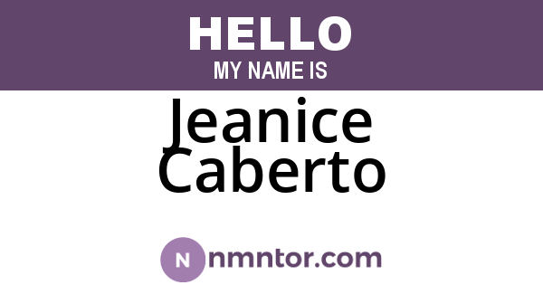Jeanice Caberto