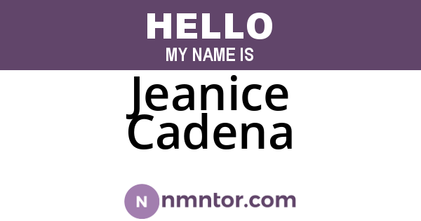 Jeanice Cadena