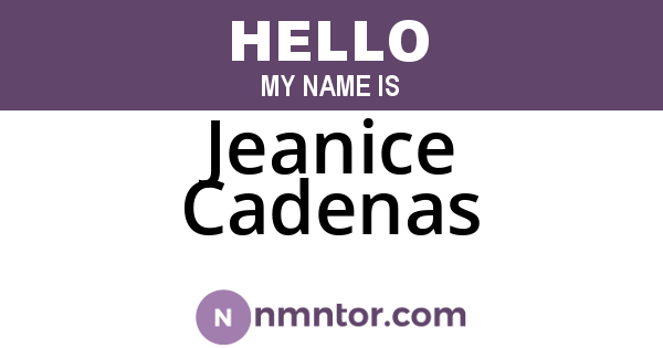 Jeanice Cadenas