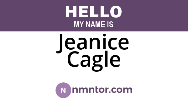 Jeanice Cagle