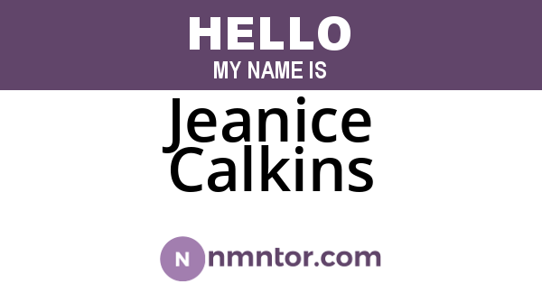 Jeanice Calkins