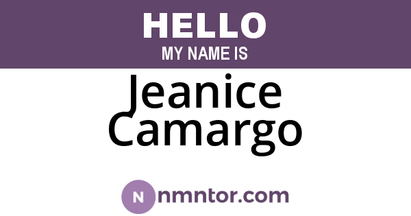 Jeanice Camargo