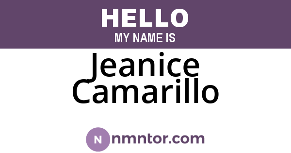 Jeanice Camarillo