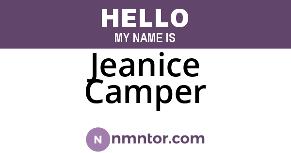 Jeanice Camper