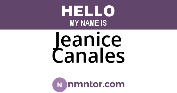 Jeanice Canales