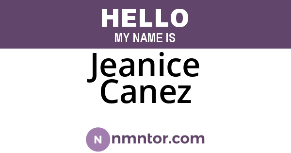 Jeanice Canez