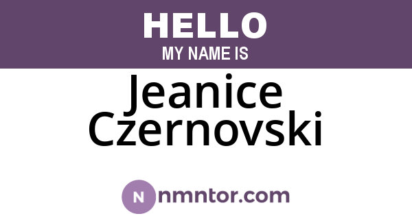 Jeanice Czernovski