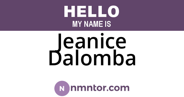 Jeanice Dalomba