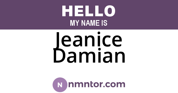Jeanice Damian