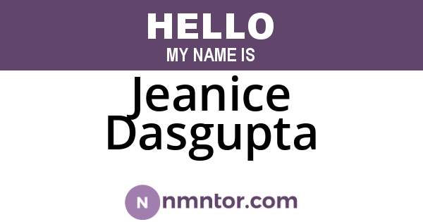 Jeanice Dasgupta