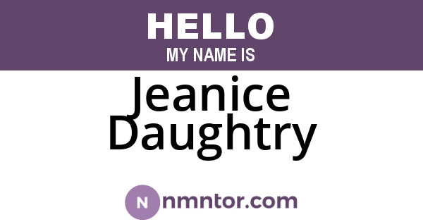 Jeanice Daughtry
