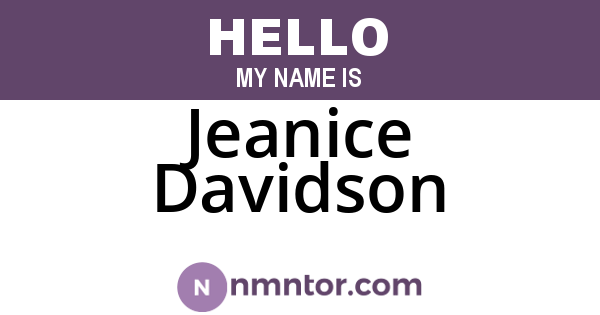 Jeanice Davidson