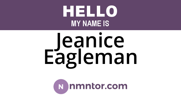 Jeanice Eagleman