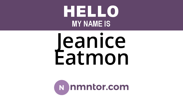 Jeanice Eatmon