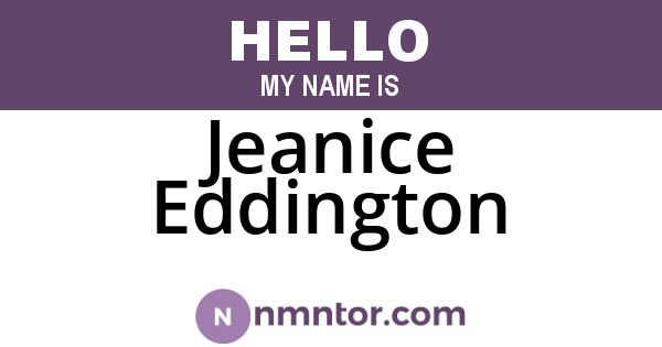 Jeanice Eddington