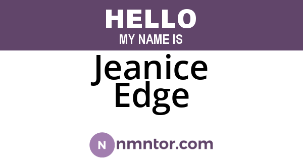 Jeanice Edge