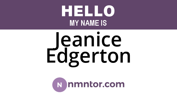 Jeanice Edgerton