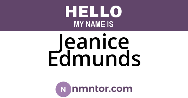 Jeanice Edmunds