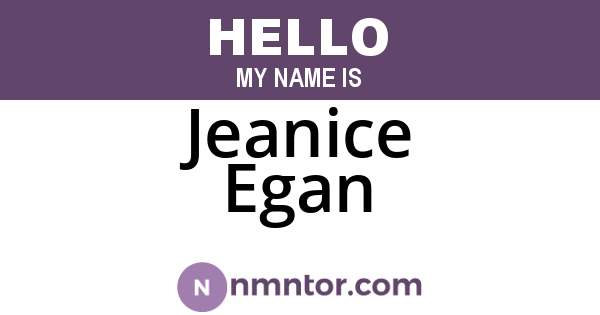 Jeanice Egan
