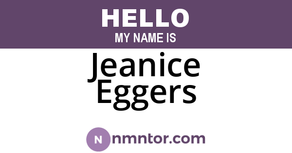 Jeanice Eggers