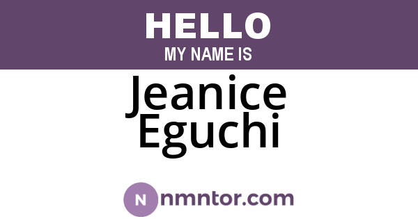 Jeanice Eguchi