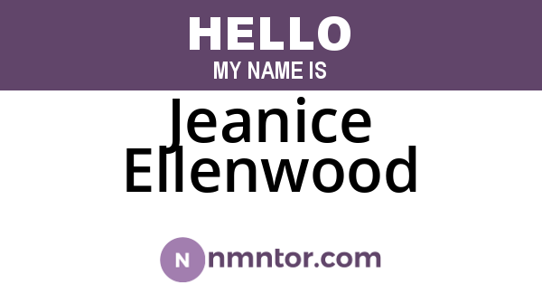 Jeanice Ellenwood