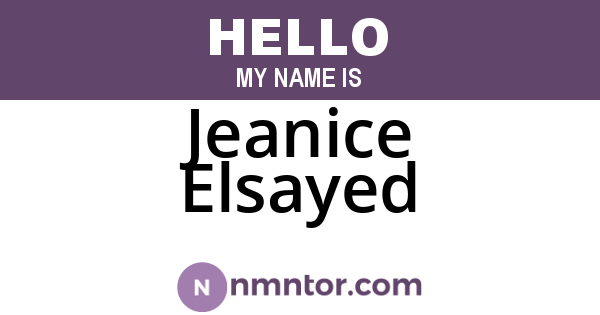 Jeanice Elsayed