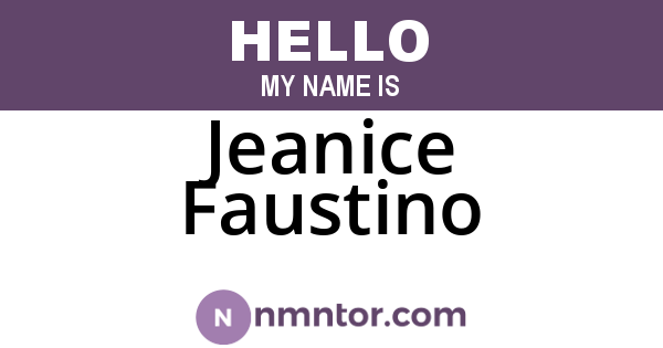 Jeanice Faustino