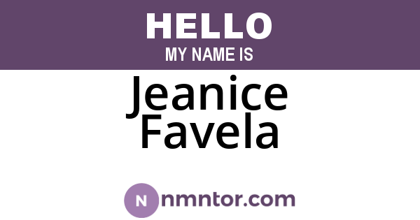 Jeanice Favela