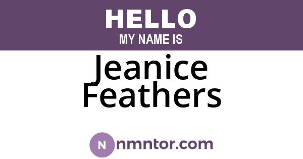 Jeanice Feathers