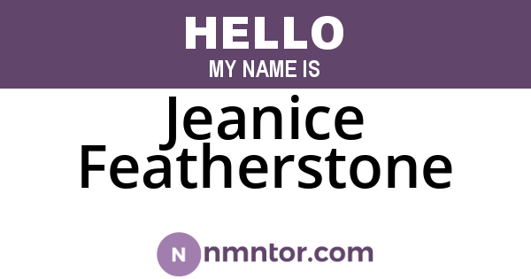 Jeanice Featherstone