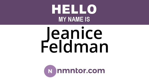 Jeanice Feldman